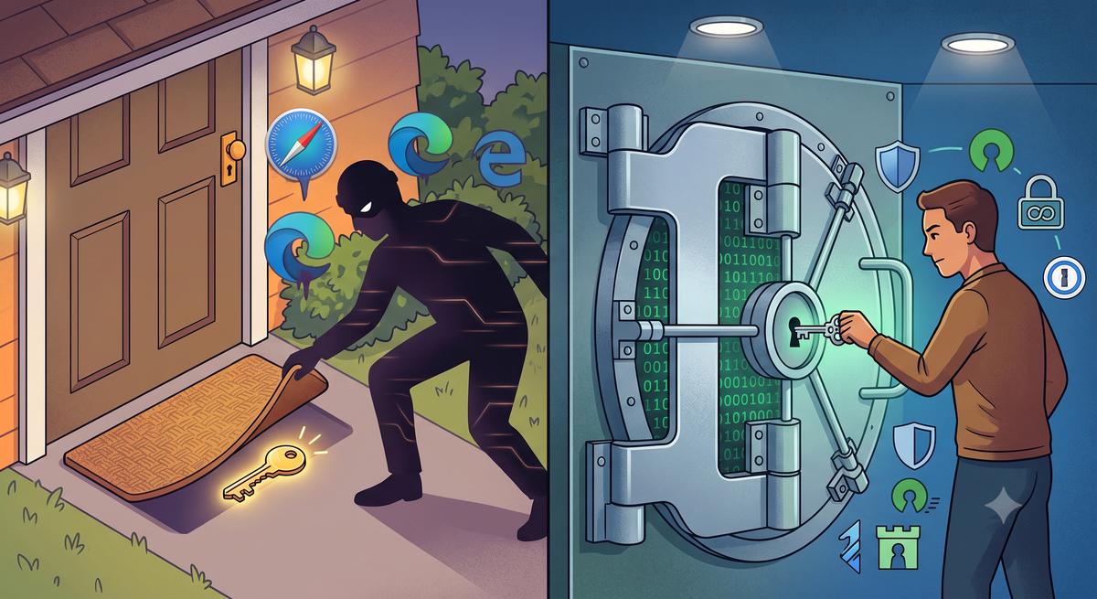 Keys Under the Doormat: Why Storing Passwords in Your Browser Is Riskier Than You Think, and Which Manager to Choose